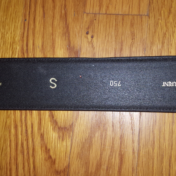 Yves Saint Laurent Black Leather Belt - Size Small main image 4
